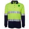 JB's HV L/S (D+N) COTTON BACK POLO LIME/NVY - XS Thumbnail