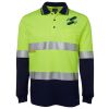 JB's HV L/S (D+N) COTTON BACK POLO LIME/NVY - XS Thumbnail