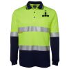JB's HV L/S (D+N) COTTON BACK POLO LIME/NVY - XS Thumbnail